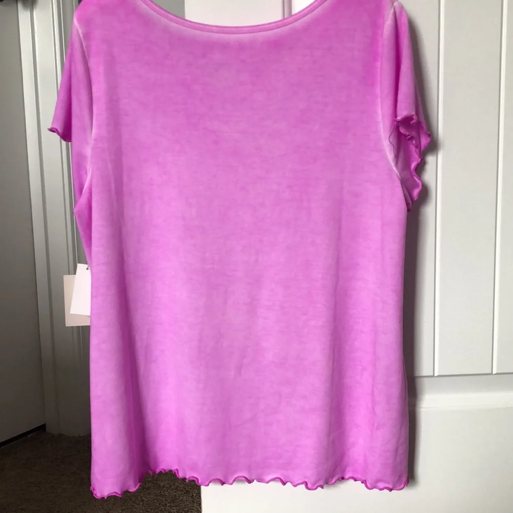 SO Top Girls Size 18 Plus Pink Short Sleeve Pocket‎ NWT